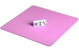YINIUREN Mahjong Mat Game Table Mat Suitable for Mahjong Tile Game Poker Game Domino Game Game Mat is Made of Rubber Material (Pink-1, 31.5 inches)