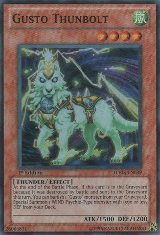Yu-Gi-Oh! - Gusto Thunbolt (HA05-EN039) - Hidden Arsenal 5 - 1st Edition - Super Rare