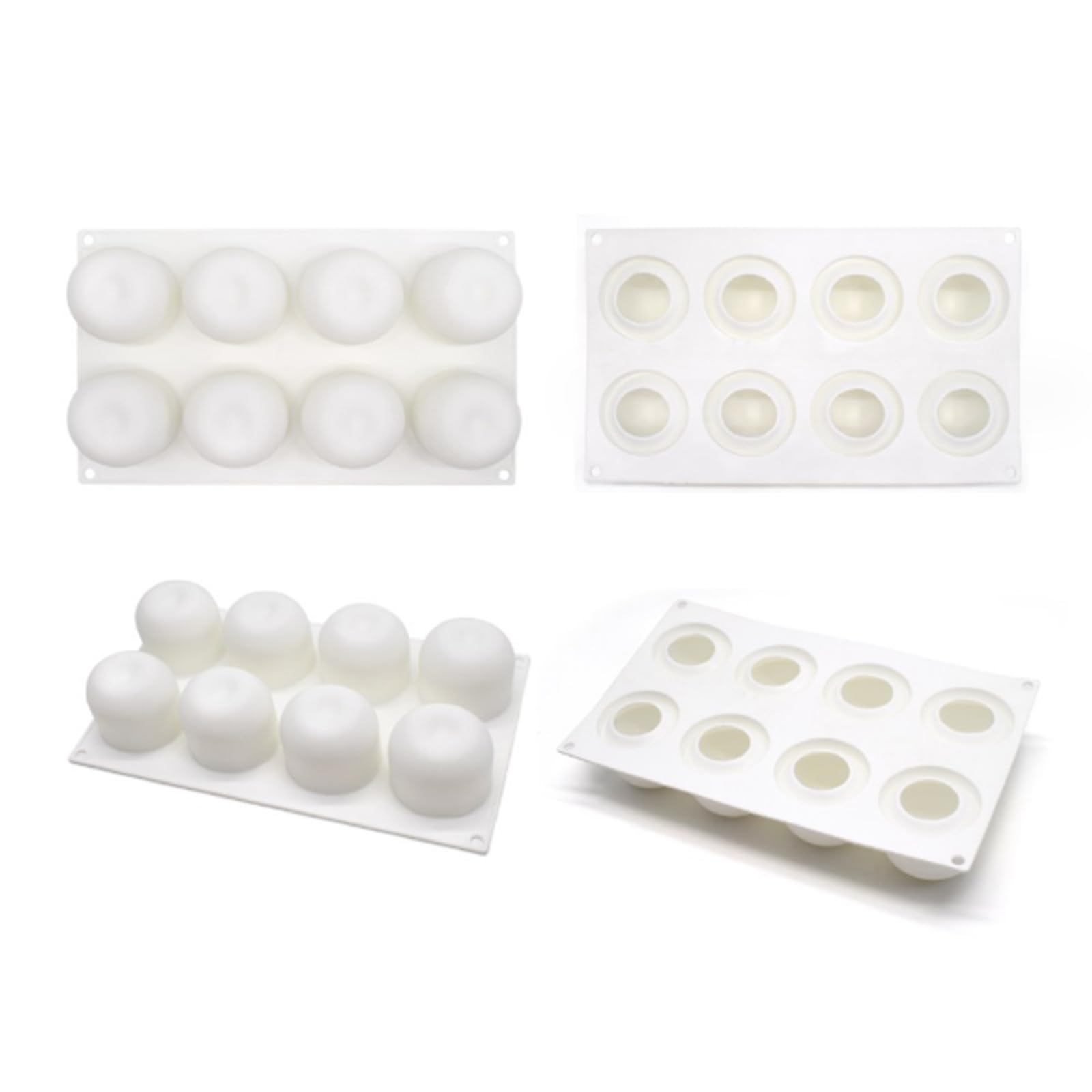 Hensych Cake & Apple Baking Accessories - Silicone Muffin & Apple Mould for 8 Cakes, Pack of 1, Non-Stick Silicone Mould