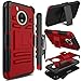 Motorola Moto E4 Case, Moto E 4th Generation Case, Zenic Full-body Heavy Duty Shockproof Protective Hybrid Case Cover with Swivel Belt Clip and Kickstand for Moto E4 / G5 (Red)