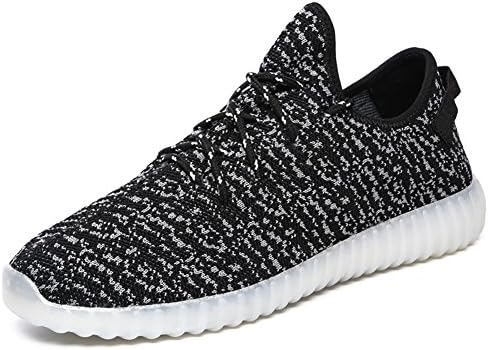 QOUJEILY Men's &amp; Women's LED Shoes Luminous Flashing Sneakers