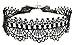 Zivyes Black Lace Floral Choker Punk Gothic Tattoo Necklace for 90s Women Girls (new 6pcs set)