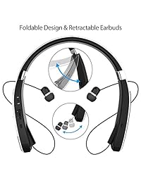 pandawill auriculares Bluetooth, Plateado