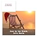 Santa at the Beach Holiday Card Pack - Set of 25 cards - 1 design, versed inside with envelopes