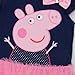 Peppa pig girl's dress Fashion clothing Kids cartoon wear child girl,Navy/Pink,4y