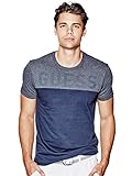 GUESS Factory Men's Rendor Color-Blocked Crewneck Logo Tee