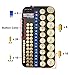 Whizzotech Battery Organizer and Tester for AA AAA C D 9V Battery Storage Case/Holder/Container (Holds 72 Batteries with Tester)