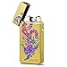 Kivors USB Rechargeable Flameless Electronic Dual Pulse Arc Lighter, Gold Phoenix