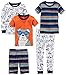 Carter's Boys' Toddler 5-Piece Cotton Snug-Fit Pajamas, Dog Glasses, 4T
