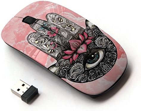 Graphic4You Hamsa Hand of Fatima Ergonomic Wireless Mouse with Nano Receiver