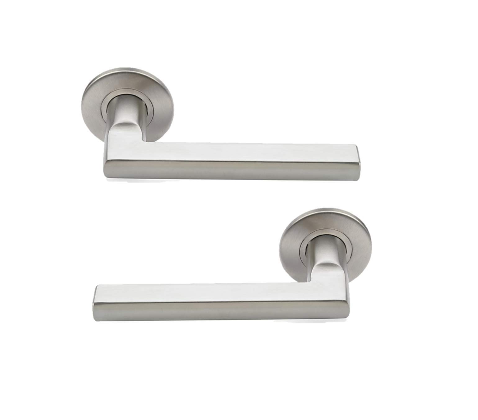 Bricard Tempo 668551 Handles on Rosette Stainless Steel