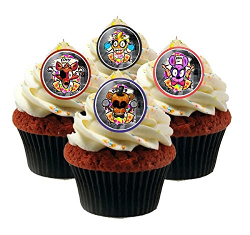 FNAF Cupcake Rings - Birthday Party - Set of 12 - Five Nights at Freddy's
