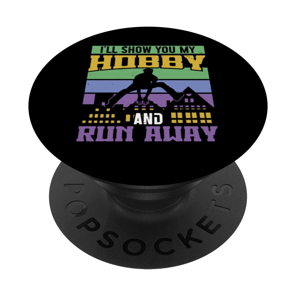 Parkour kit for adults show my hobby run away freerunning PopSockets Swappable PopGrip