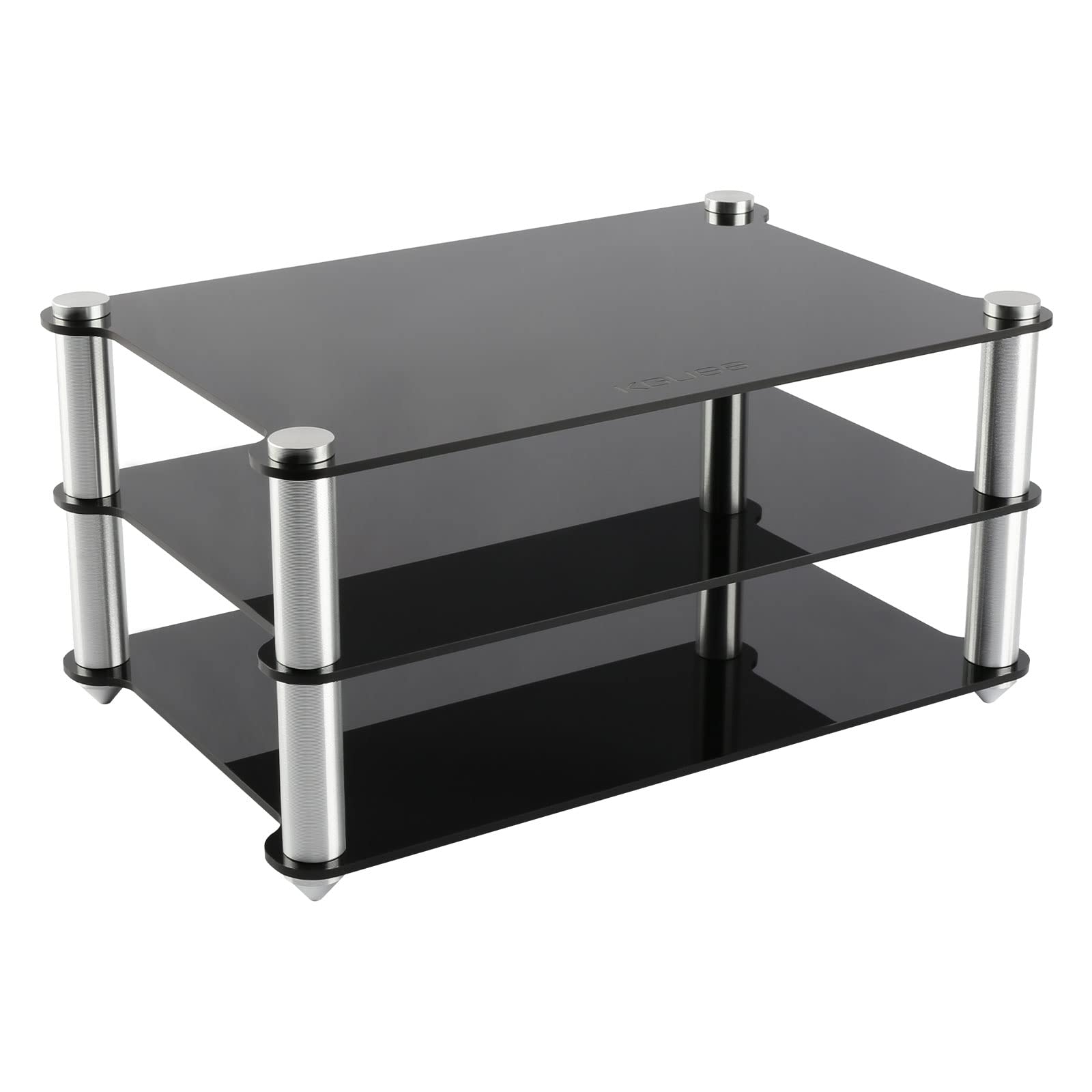 KGUSS Mini Audio Component Rack Black Acrylic