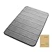 Vdomus Non-slip bath mats memory foam bathroom mat soft coral velvet fabric Gray, 20