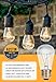 Outdoor Commercial String Globe Lights with Hanging Drop Sockets – 50ft – 24 Sockets and Bulbs Outdoor or Indoor. Great for Patio, Cafe, Party, Home, Bistro, Wedding, Backyard