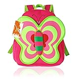 Gintai Children Toddler Kid's Backpack 3D Cute Zoo Animal Cartoon Pre School Hiking Backpack - Butterfly Pattern Pink