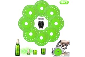 KWV 8Pcs 4.5 Inch Ultra-Thin Glass Cutting Disc for Angle Grinder, Rock Slab Grinding Disc Jade Crystal Edge Finishing, Rock Slab Cutting Saw Blade Jade for Tile Marble Ceramic Glass Diamond Saw Blade