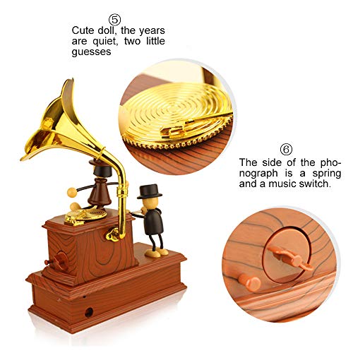 Phonograph Box Festival Birthday Music Box Storage Box Make up Case &Jewelry Box Best Gift Home Decor - Thumbnail 5