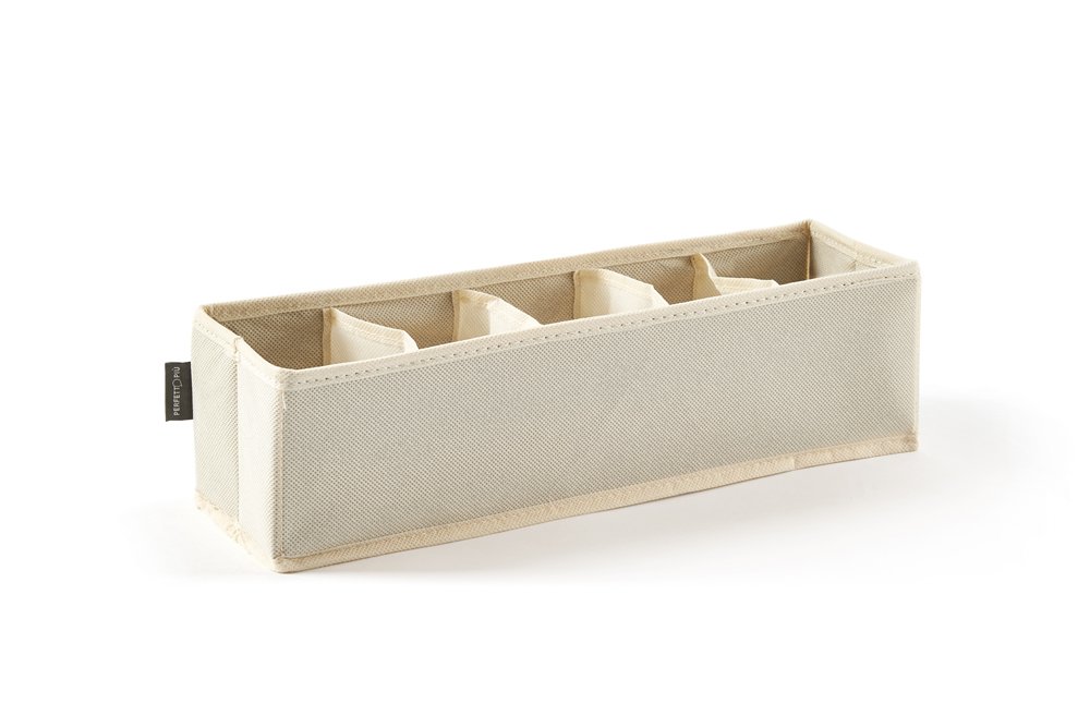 Perfetto Organizer Tnt Drawer Easybox Dimension- 12 x 40 x 11 Cm. - 5 Places, Color- Beige