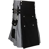 Scottish Black & Gray Two Tone Utility Kilt