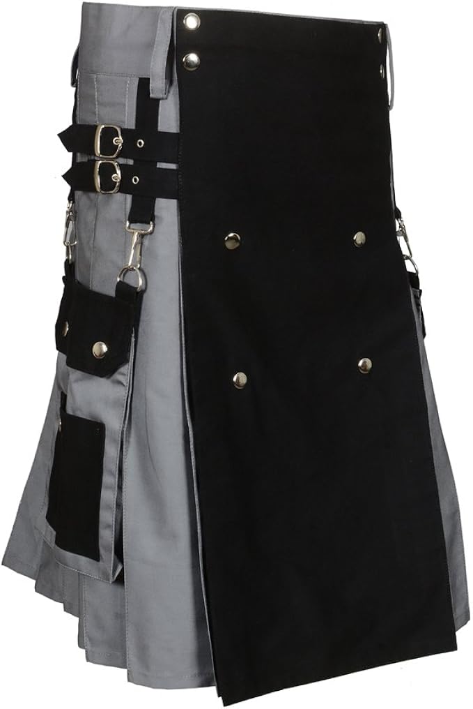 black and grey kilt
