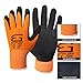 Better Grip Ultra-Thin BGSO1 Knit Latex Dip Nylon Sandy Latex Coated Work Gloves, 4 Pairs/Pack (Large, Hi-Vis Orange)