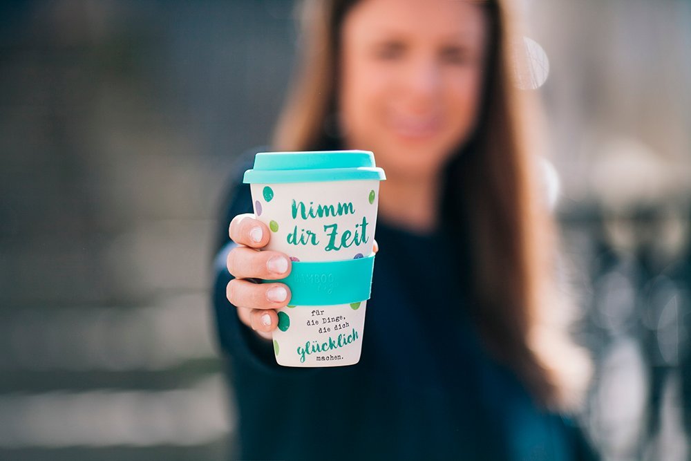 85 x 17 GRAFIK WERKSTATT // BambootogoBecher // Nimm dir Zeit // 18