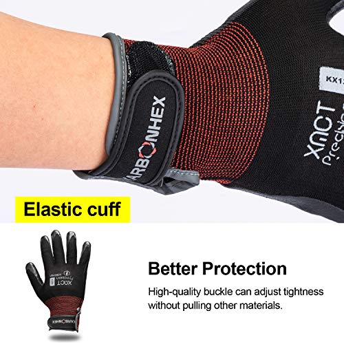 OCGIG Oily Work Gloves Nitrile Coated Industrial Grip Repair Safety Glove KX-13,XL - Thumbnail 5