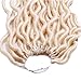 6 Packs Goddess Locs Crochet Hair Wavy Curly Faux Locs Crochet Braids Synthetic Hair Extensions Dreadlocks Crochet Locs Low Temperature Braiding Hair (20