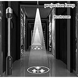 Toilet Projection lamp,Bathroom Logo Projector,Bathroom Indicator Light,Unisex Bathroom Sign,Bathroom Logo Guide Ligh,Bathroom led Sign,Hotel Bathroom Guide Logo, Restroom Sign Light(Restroom)