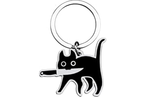 Aisity Cat Lover Gifts For Women Men Black Cat Stuff Keychain For Cat Dad Mom Cool Stuff Cat Decor Funny Halloween Basket Christmas Gifts For Cat Lovers Teen Boys Teen Girls Stocking Stuffers