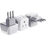Italy, Chile Travel Adapter Plug by Ceptics with Dual USA Input - Type L (3 Pack) - Ultra Compact - Safe Grounded Perfect for