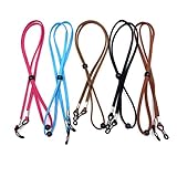 5 pcs Soft Leather Eyeglass Holder Chain Sunglass Holder Strap Eyewear Retainer Cord