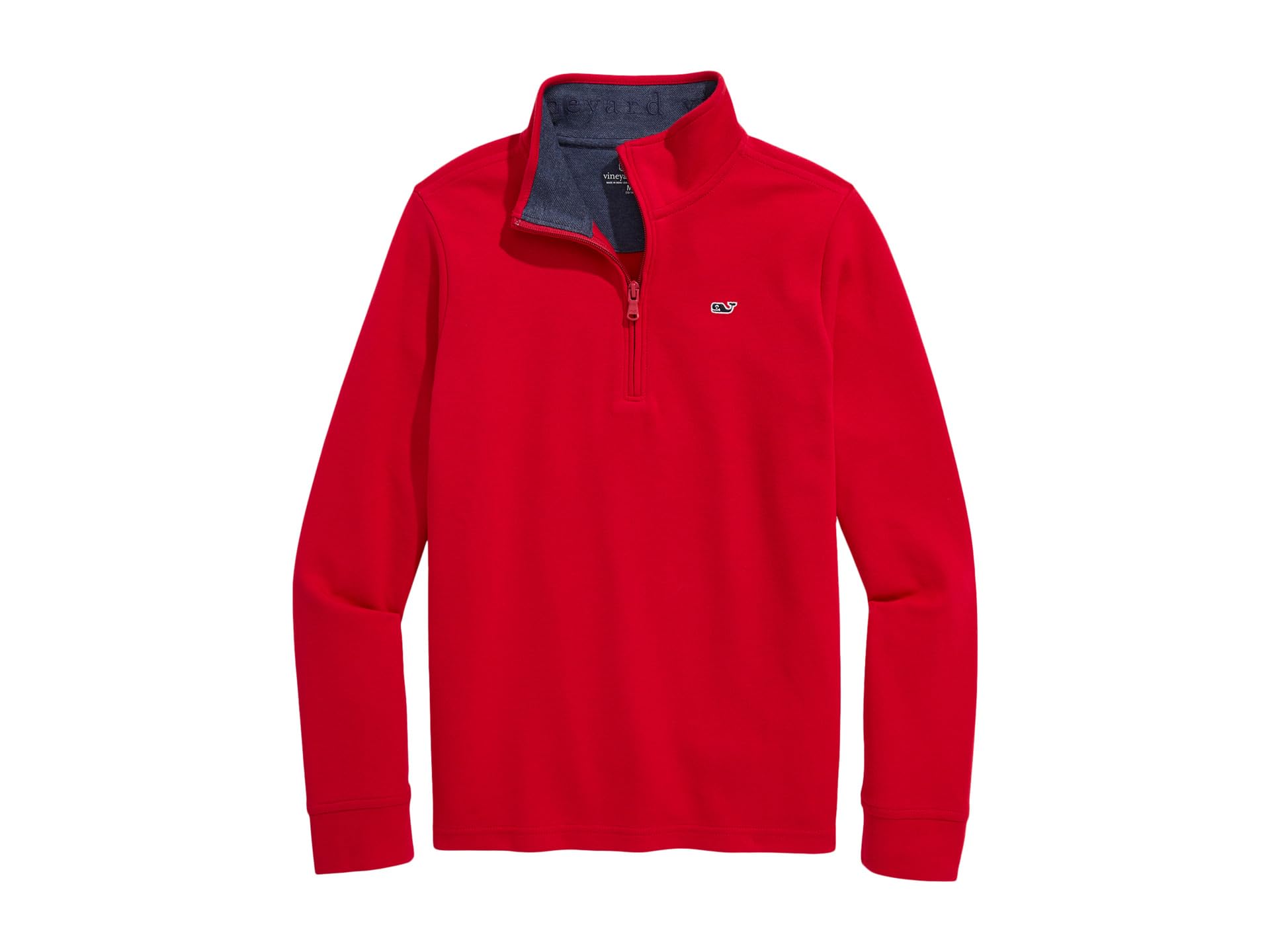 Vineyard Vines Boys Solid Saltwater Quarter-Zip, Red Velvet