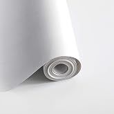 Safiyya 118"x17.7" Peel and Stick Wallpaper White Contact Paper Waterpoof Self Adhesive Decorative Contact Paper Vinyl Roll for Wall Kitchen Wallpaper for Bedroom