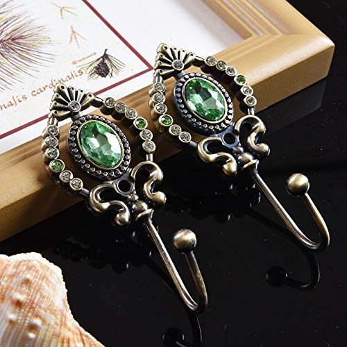 Isali 2 Pieces New Crystal Ball Metal Curtain Hooks Tassel Wall Tie Back Hanger Holdback Holder cp108&20 - (Color: color04, Length: See Description)