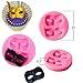 Mity Rain Mask Silicone Mold, 3D Mask Chocolate Fondant Molds for Cake Decorating Sugarcraft Candy Molds Polymer Clay Molds Cupcake Topper Decoration- Set of 2