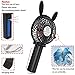 USB Handheld Fan,HandFan Mini Rechargeable Fan Portable Fan Clip Fan Collapsible Desktop Fan Outdoor Fan with Umbrella Hanging&2000mA Rechargeable Battery for Camping Tent Dorm Office and Home(Black)