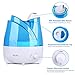 Ultrasonic Humidifier with Essential Oil Tray, KEDSUM 2L/0.53 Gallon Cool Mist Humidifiers Essential Oil Diffuser with Adjustable Mist Dial Knob Control,Various Night Light, Filter Free, Whisper Quiet