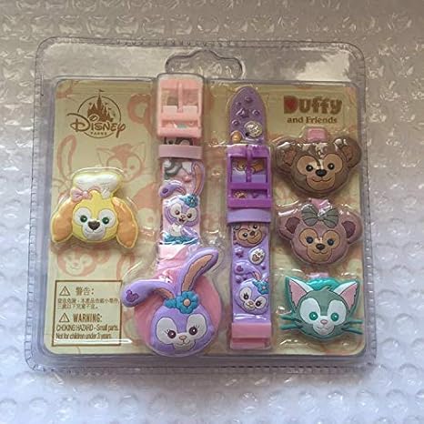 Amazon Co Jp ディズニーランド ダッフィー シェリーメイ ジェラトーニ クッキーアン ステラルー 着せ替え腕時計 子供用 海外限定 香港ディズニー 時計 ホビー