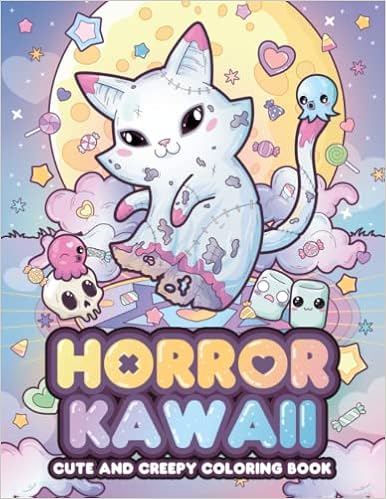 Horror Kawaii Cute and Creepy Coloring Book: Pastel Goth Spooky and Chibi Coloring Pages for Adults, Teens and Kids (Cute and Creepy Coloring Series)