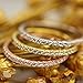 Serend SPILOVE 18k Rose/Yellow Gold/Platinum Plated CZ Simulated Diamond 3pcs Stackable Eternity Rings Set, Gifts for Birthday, Anniversary, Valentine's Day