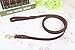 CHEDE - Best for Medium and Large Dogs - Heavy Duty Leather Dog Training Leash Dark Brown 6 Foot x 3/4 Inch Lead with Package Box