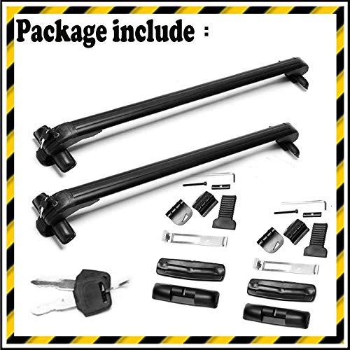 ZhanGe Adjustable Aluminum 43" Roof Rack Cross Bar/Crossbars/Car Luggage Rack/Top Luggage Carrier System Window Frame w/Anti-Theft Lock and Keys Size 105cmx6cmx7cm for 2000-2016 Subaru Outback