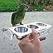 QBLEEV Bird Feeding 3 Cups Holder for Cage,Parrots Playgym Seed Food Water Dish,Play Stand Hanging Stainless Steel Perches Coop Bowls Feeder with Clamp,4.5 OZthumb 4