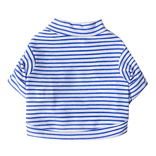 Longay Pet Dog Puppy Vest T-shirt Dog Clothes Striped Vest Apparel Spring (Blue, L) - Thumbnail 5