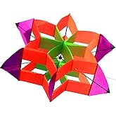 Hengda Kite-New Version 42 Inch So Beautiful 3D Lotus Flower Kite for Kids and Adults Easy to Carry with Flying Line
