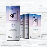 qii Lychee Tea – Removes up to 52% of plaque in one serving, Neutral pH, Sweetened with Xylitol, Dentist-Approved, Brewed with Certified Organic Tea, 30 calories, 4 pack - 8oz cans