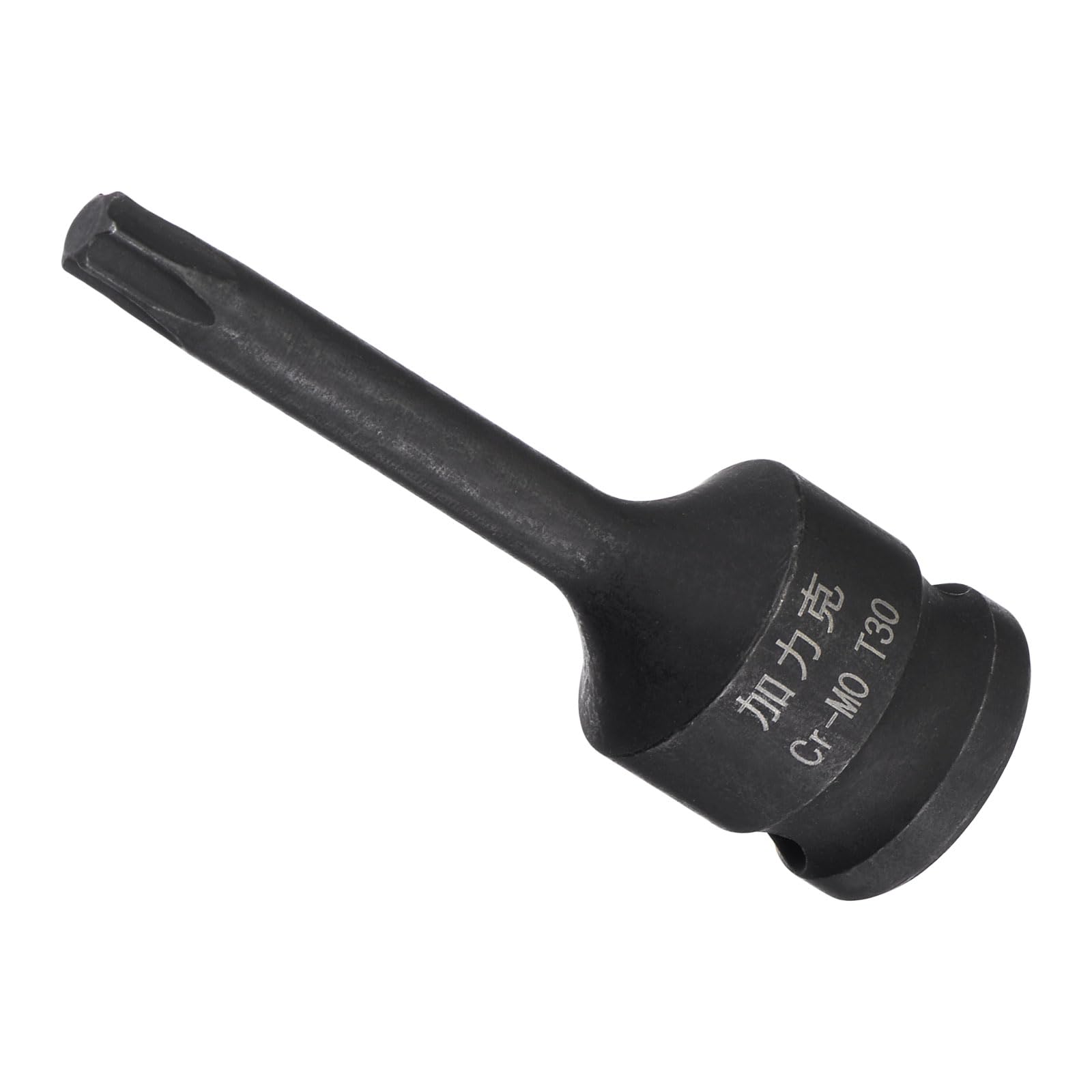 CoCud Impact Torx Bit Socket, T30 3/8" Square Drive 60mm Length, CR-MO Chamfer Design Pin Hole 6 Point Star Socket Bit - (Applications: for Automotive Repair)